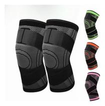 2X Kit Joelheira Protetora Esportiva Faixa Compressão Ajustá 2X Kit Joelheira Protetora Esportiva Faixa Compressão Ajustá