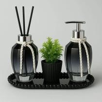 2X Kit Lavabo Banheiro Luxo Difusor Aromatizador De Ambiente