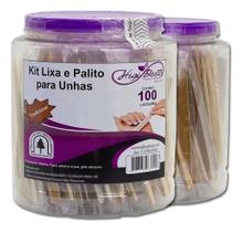 2X Kit Lixa E Palito Para Unha - 100 Unidades