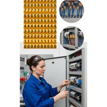 2x Kit Marcador de Fios 1000un 0.5-1.5mm PVC Segurança