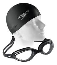 2X Kit Natação Speedo Óculos Hydrovision Adulto Uv + Touca 2X Kit Natação Speedo Óculos Hydrovision Adulto Uv + Touca