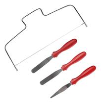 2X Kit Nivelador Cortador Fatiador Espátulas Confeiteiro Bol