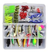 2X Kit Pesca Isca Artificial Tucunare Robalo 101 Peças + Est 2X Kit Pesca Isca Artificial Tucunare Robalo 101 Peças + Est