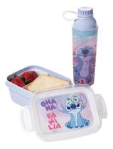 2X Kit Presente Garrafa E Marmita Hermética Stitch Plasútil 2X Kit Presente Garrafa E Marmita Hermética Stitch Plasútil