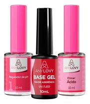 2X Kit Primer Ácido + Gel Base Translúcido + Regulador Any L