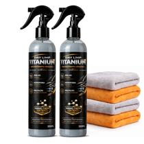 2x Kit Pro Titanium Proteção Da Pintura 300ml + Microfibra