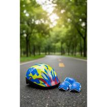 2x Kit Proteção Infantil Ciclismo Skate Patins 5 Peças Azul