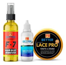 2X Kit Removedor Cola Fita 10M Prova Dágua P/Front Lace Prot