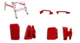 2X Kit Sapatas E Arremates Para Escada Doméstica De Alumínio