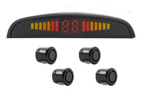 2X Kit Sensor De Estacionamento 22Mm Preta Universal Ré Para