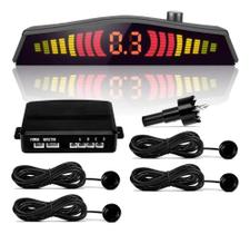 2X Kit Sensor De Estacionamento Preto 18Mm Universal Ré Sina