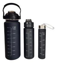 2X Kit Squeeze 3 Garrafa Motivacional Água Treino Academia 2 2X Kit Squeeze 3 Garrafa Motivacional Água Treino Academia 2