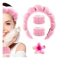 2X Kit Tiara Nuvem Com Pulseira Piranha Flor Skincare Maquia