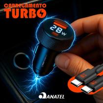 2X Kit Tomada Usb Veicular Carregador Turbo Carro Plug Acend 2X Kit Tomada Usb Veicular Carregador Turbo Carro Plug Acend