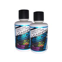 2x l-carnitina 2300 com chromium 480ml açai com guarana