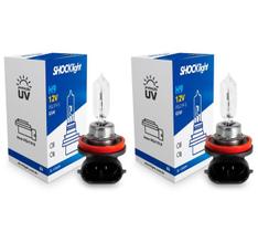 2X Lâmpada Automotiva H9 Halogena Pgj19-5 12V 65W Shocklight