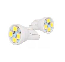2x Lâmpada Automotiva T10 Cabeça Reta 4led 12v Super Branca 2x Lâmpada Automotiva T10 Cabeça Reta 4led 12v Super Branca