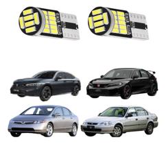 2x Lâmpada Led Lanterna, Luz De Placa, Interna Honda Civic
