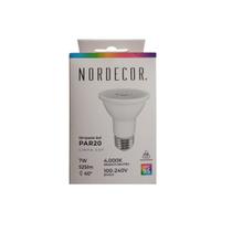 2x Lâmpada Led Par20 7W Luz Neutra 4000K Bivolt Nordecor