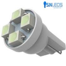 2x Lâmpada Led Pingo W5 T10 4 Leds Super Branco automotiva