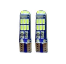 2X Lampada Pingo T10 15leds 12v Silicone Superbranca Cambus