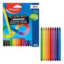 2X Lápis De Cor Escolar Infinity Maped 12 Cores Infantil 2X Lápis De Cor Escolar Infinity Maped 12 Cores Infantil