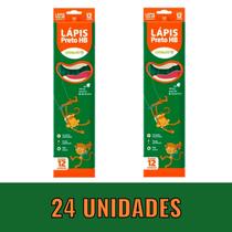 2x Lápis Preto Grafite HB C/ Borracha-12 Unidades Leo & Leo 2x Lápis Preto Grafite HB C/ Borracha-12 Unidades Leo & Leo