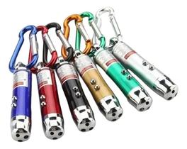 2X Laser Pointer Luz Led Lanterna Chaveiro Interativo Gato C