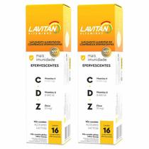 2x Lavitan mais imunidade rico em vitaminas C 1000mg D 2000ui Z 13mg 16cp efervescentes cimed