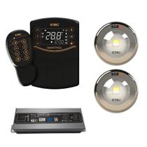 2x led rgbw 15w tholz + fonte 60w + smartpool