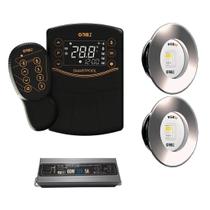 2x led slim rgbw 15w tholz + fonte 60w + smartpool