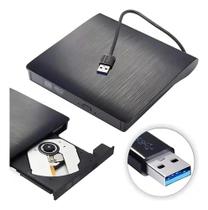 2X Leitor & Gravador Cd Dvd Drive Externo Usb 3.0 5Gbps Slim