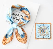 2X Lenço Feminino Estampado Acetinado Cabelo Bolsa Pescoç 50