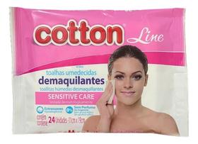 2X Lenço Removedor De Maquiagem Cotton Line Tolhas Umedecida