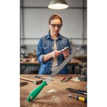 2x Lima Chata Afiar Enxada N8 C/Cabo Amolar Foice