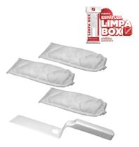2X Limpador De Transpasse Espatula + 3 Refil Limpador Box Vi