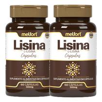 2x Lisina 500mg 60 Cápsulas - Melfort 2x Lisina 500mg 60 Cápsulas - Melfort