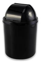 2X Lixeira Com Tampa Retrátil Preta 3 Litros - Viel