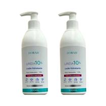2x Loção de Uréia 10% (com Aloe Vera, Manteiga de Cacau e Karitê) - 300ml - Dorah Beauty & Wellness