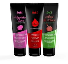 2X Lubrificante Intt Aroma 3X50Ml - Algodão Doce E Morango