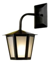 2X Luminária Arandela Colonial Externa Sextavada Preta