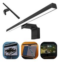 2X Luminária Barra Led Mesa Monitor 3 Tons Luz Brilho Regulá