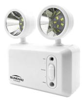 2X Luminaria Blumenau Bloco Luz De Emergência Farol Led Ajus