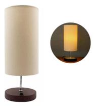 2X Luminaria De Mesa Abajur Quarto Cabeceira Sala Redondo Ba