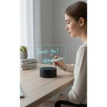 2x Luminária LED Desenho 3D: Seu Recado Criativo com Toque