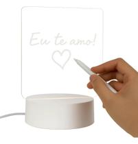 2X Luminaria Led Escrever Com Caneta Lousa Mesa Anotação Ofe