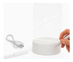 2X Luminaria Led Escrever De Caneta Lousa Quadro Mesa Anotac