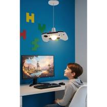 2x Luminária Pendente Gamer Controle V-Shaped Teto Branco