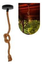 2X Luminária Pendente Lustre Teto Corda Sisal Rústico 1M Lpc 2X Luminária Pendente Lustre Teto Corda Sisal Rústico 1M Lpc