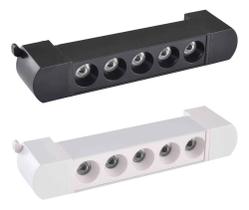 2X Luminária Trilho 10W Linear Pontual Branco Quente 3500K